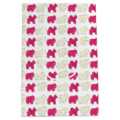 Sac Cadeau Moyen Rose Blanc Cirque Zoo Animaux Cookies Crackies (Dos)