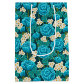 Sac cadeau moyen Rose bleu (Dos)