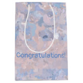 Sac Cadeau Moyen Rose clair et bleu (Devant)