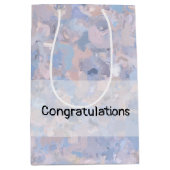Sac Cadeau Moyen Rose clair et bleu (Devant)