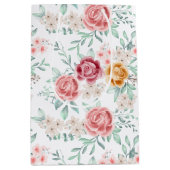 Sac Cadeau Moyen Rose Dorée (Devant)