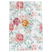 Sac Cadeau Moyen Rose Dorée (Dos)