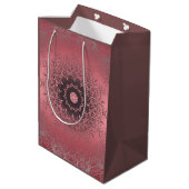 Sac Cadeau Moyen rose et gris, (Dos Angle)