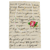Sac Cadeau Moyen Rose et lettre victoriens (Devant)