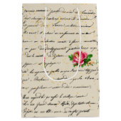 Sac Cadeau Moyen Rose et lettre victoriens (Dos)