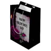 Sac Cadeau Moyen Rose gothique, bougie, parchemin et emplacement (Devant Angle)