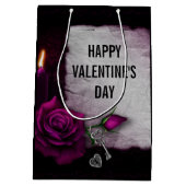 Sac Cadeau Moyen Rose gothique, bougie, parchemin et emplacement (Dos)
