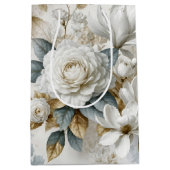 Sac Cadeau Moyen Rose Mariage blanc (Devant)