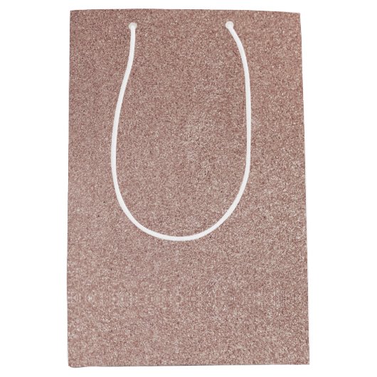 Sac Cadeau Moyen Rose Parties scintillant or Metallic Joli Fille Sp (Devant)