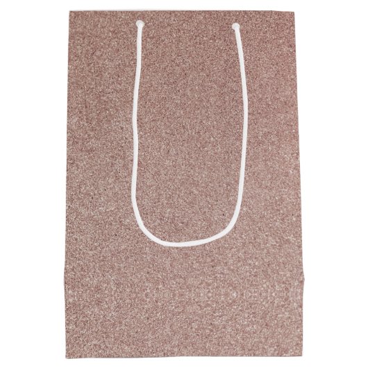 Sac Cadeau Moyen Rose Parties scintillant or Metallic Joli Fille Sp (Dos)