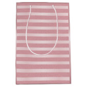 Sac Cadeau Moyen Rose Parties scintillant or moderne Modèle glamour (Devant)