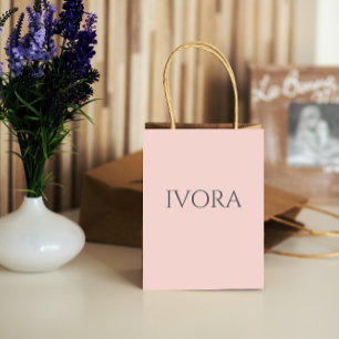 Sac Cadeau Moyen Rose personnalisé Allure Chic Blush Style Féminin