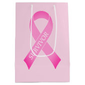 Sac Cadeau Moyen Rose ribbon brast cancer awareness custom (Dos)