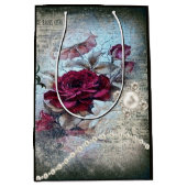 Sac Cadeau Moyen Rose victorien Ephemera (Devant)