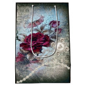 Sac Cadeau Moyen Rose victorien Ephemera (Dos)