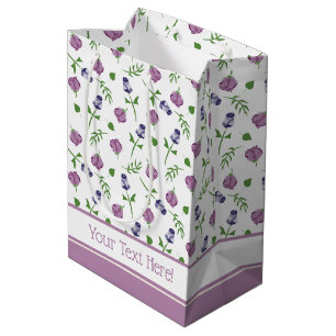 Sac Cadeau Moyen Rosebud rose rose rose rose rose rose pâle blanc