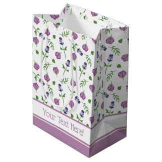 Sac Cadeau Moyen Rosebud rose rose rose rose rose rose pâle blanc à
