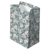 Sac Cadeau Moyen Roses blanches douces (Dos Angle)