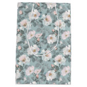 Sac Cadeau Moyen Roses blanches douces (Dos)