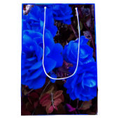 Sac Cadeau Moyen Roses bleu électrique (Dos)