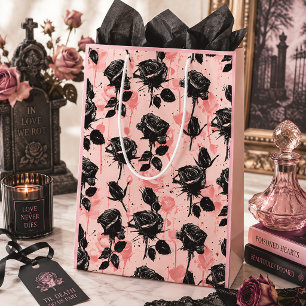 Sac Cadeau Moyen Roses de cimetière roses gothiques florales