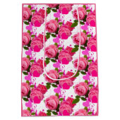 Sac Cadeau Moyen Roses et Coeurs roses (Dos)