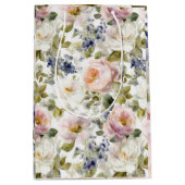 Sac Cadeau Moyen Roses et fleurs peintres (Devant)