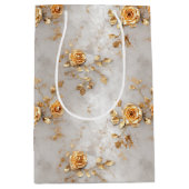 Sac Cadeau Moyen Roses jaunes romantiques (Devant)