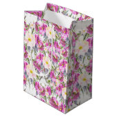 Sac Cadeau Moyen Roses roses roses florales (Dos Angle)