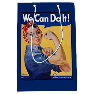 Sac Cadeau Moyen Rosie la riveuse : Femmes fortes et autonomisation