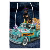 Sac Cadeau Moyen Rottweiler Chien Halloween Camion Effrayant Nuit (Devant)