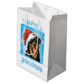 Sac Cadeau Moyen Rottweiler heureux de Howlidays (Dos Angle)