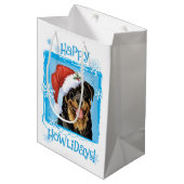 Sac Cadeau Moyen Rottweiler heureux de Howlidays (Devant Angle)