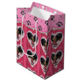 Sac Cadeau Moyen Rottweiler Saint-Valentin (Devant Angle)