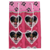 Sac Cadeau Moyen Rottweiler Saint-Valentin (Dos)