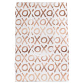 Sac Cadeau Moyen Rouge Blanc Rose Gold XOXO (Dos)