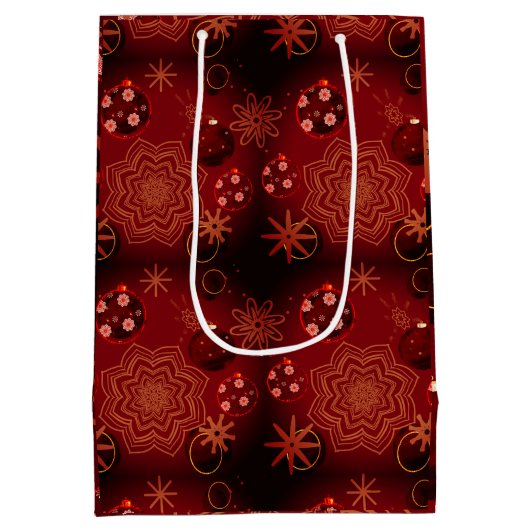 Sac Cadeau Moyen Rouge de fête (Dos)