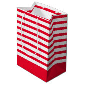 Sac Cadeau Moyen Rouge et blanc triés (Dos Angle)