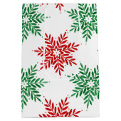 Sac Cadeau Moyen Rouge et vert Aquarelle Motif 2 (Dos)