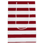 Sac Cadeau Moyen Rouge foncé moderne brindilles doré cerf (Dos)