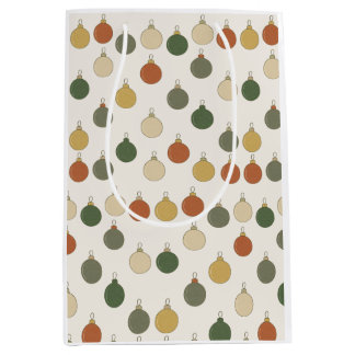 Sac Cadeau Moyen Round Baubles Pattern