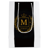 Sac Cadeau Moyen "Royal NMKY Emblem – Monogram M Crest Design" (Dos)