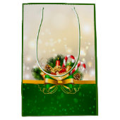 Sac Cadeau Moyen Ruban de Noël (Devant)