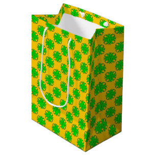 Sac Cadeau Moyen Ruban de trèfle vert de chaux par Kenneth Yoncich