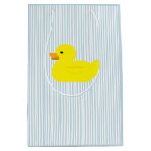 Sac Cadeau Moyen Rubber Canard Bleu Bande (Devant)
