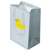 Sac Cadeau Moyen Rubber Canard Bleu Bande (Dos Angle)
