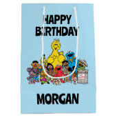 Sac Cadeau Moyen Rue Sésame | Sesame Pals Joyeux anniversaire (Dos)