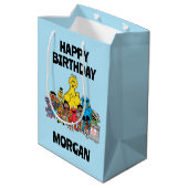 Sac Cadeau Moyen Rue Sésame | Sesame Pals Joyeux anniversaire (Dos Angle)