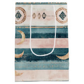 Sac Cadeau Moyen Rustic Celestial Stripe Moon Sun Earthy (10) (Dos)