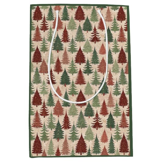 Sac Cadeau Moyen Rustic Christmas Tree (Devant)
